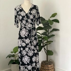 Wrap style maxi dress